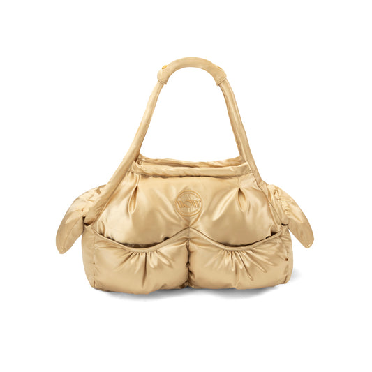 Wowbabepets Gold Puffer Bag